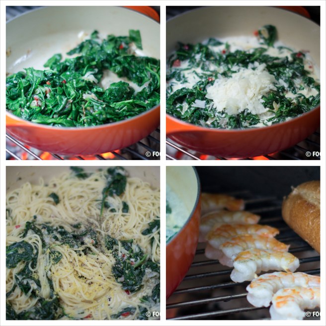 Shrimp and Spinach Pasta collage 2